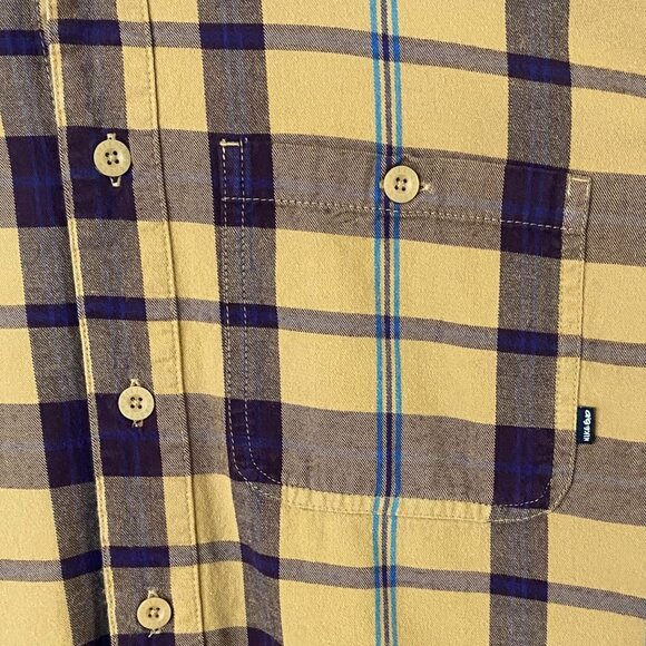 Nike 6.0 Button-Up Flannel Hoodie Yellow & Black Plaid Men's Large Skateboarding - Picture 9 of 15